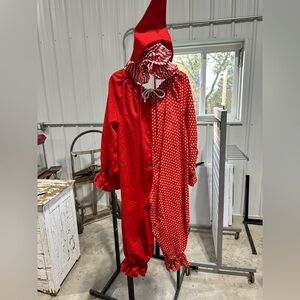 Red Polka Dot Clown Costume with Hat